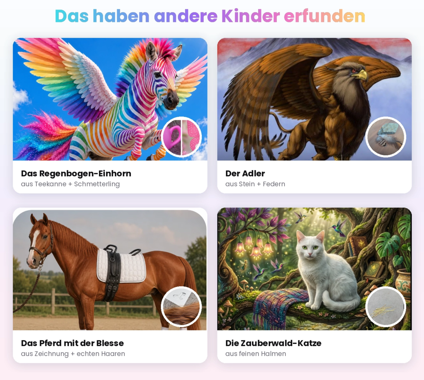 Fantasietiere und Entdeckungen anderer Familien